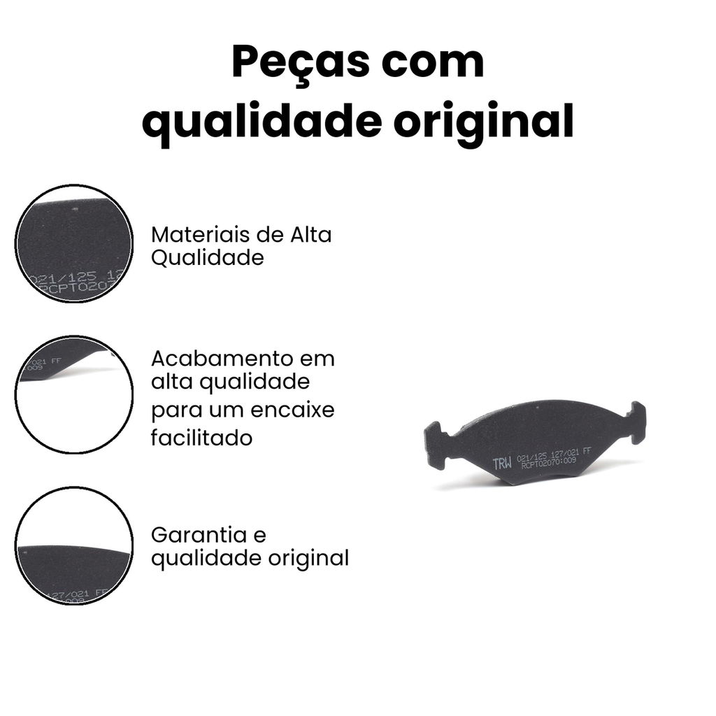 Pastilha de Freio Dianteiro TRW Fiorino - Imagem 3