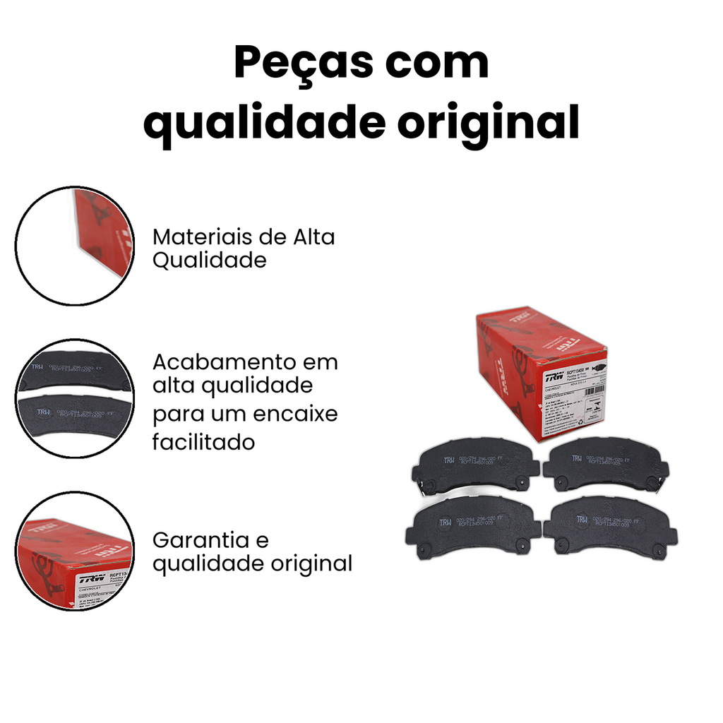 Pastilha de Freio Dianteiro TRW S10 S10 - Imagem 3