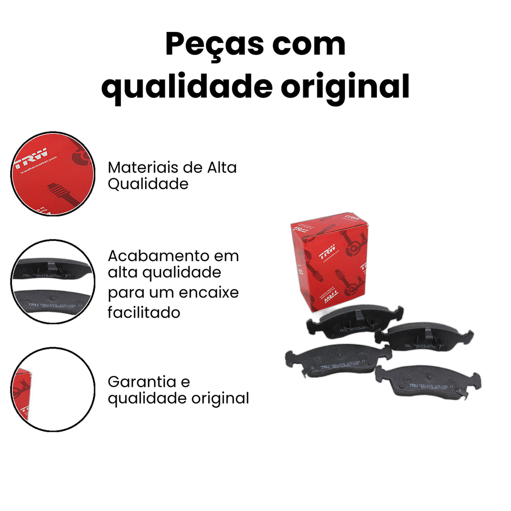 Pastilha de Freio Dianteiro TRW - Prisma Cobalt - Imagem 3