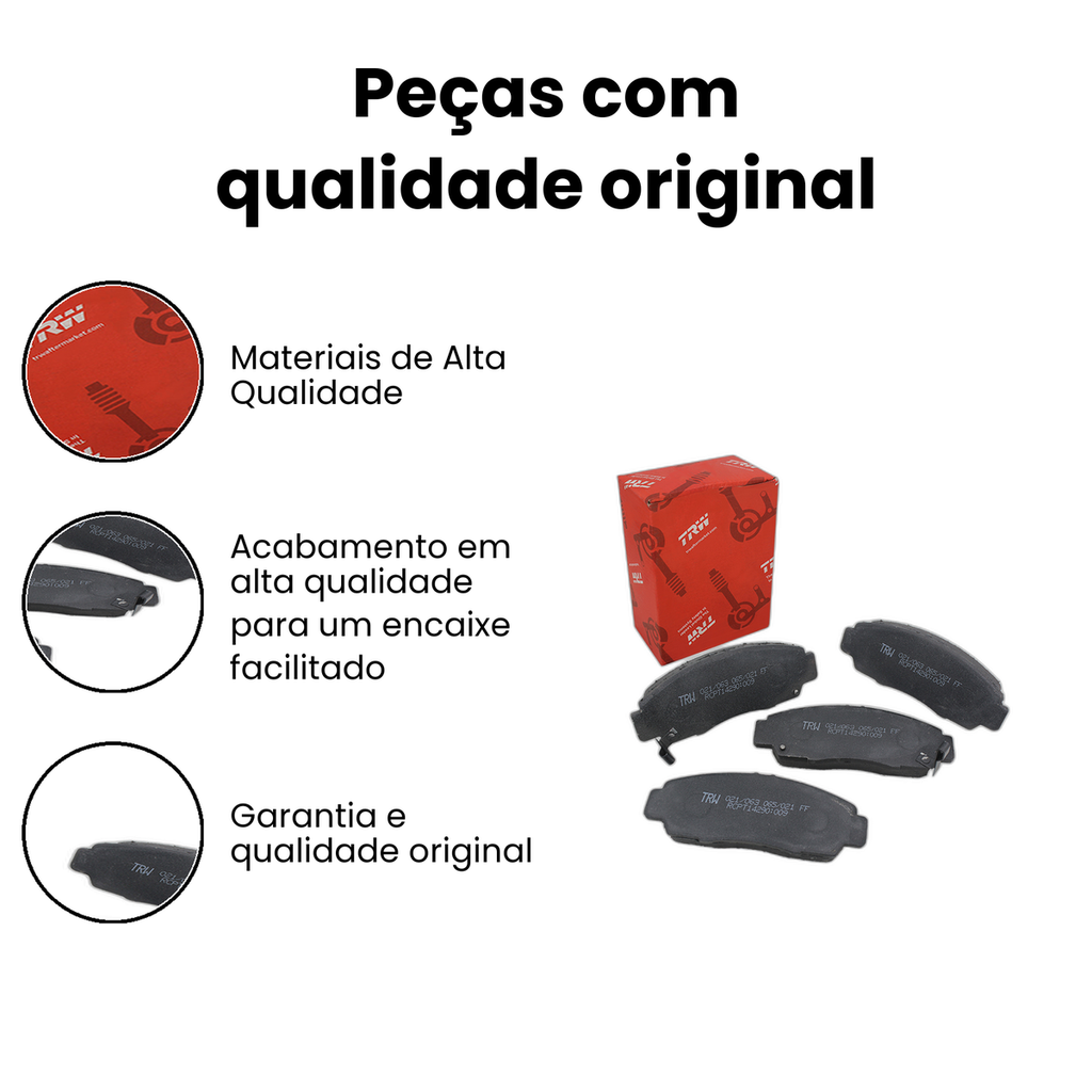 Pastilha de Freio Dianteiro TRW Civic - Imagem 3