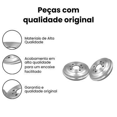 Tambor de Freio Traseiro TRW Palio Prêmio - Imagem 3