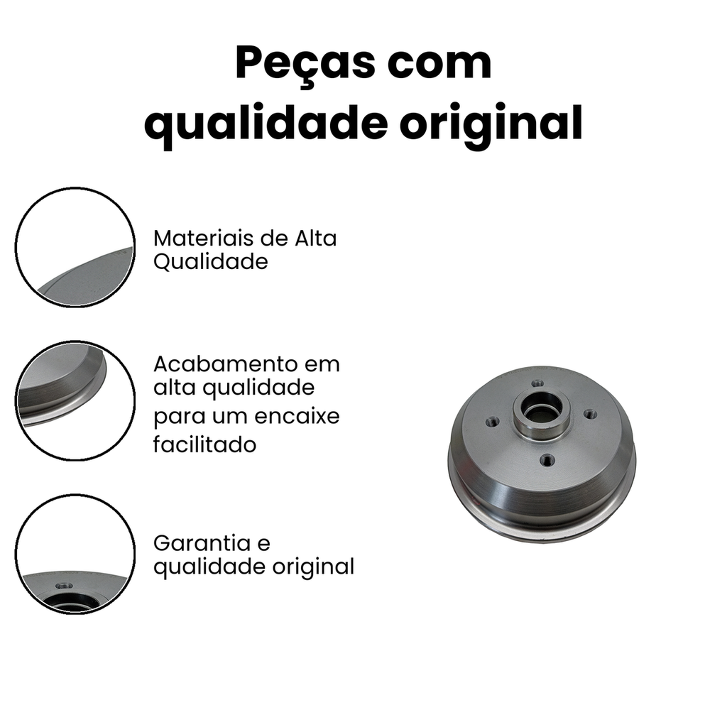 Tambor de Freio Traseiro TRW Celta - Imagem 3