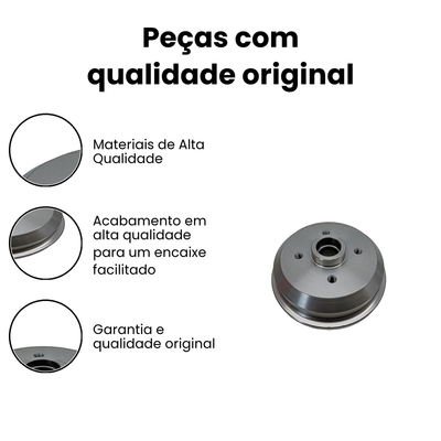 Tambor de Freio Traseiro TRW Celta - Imagem 3