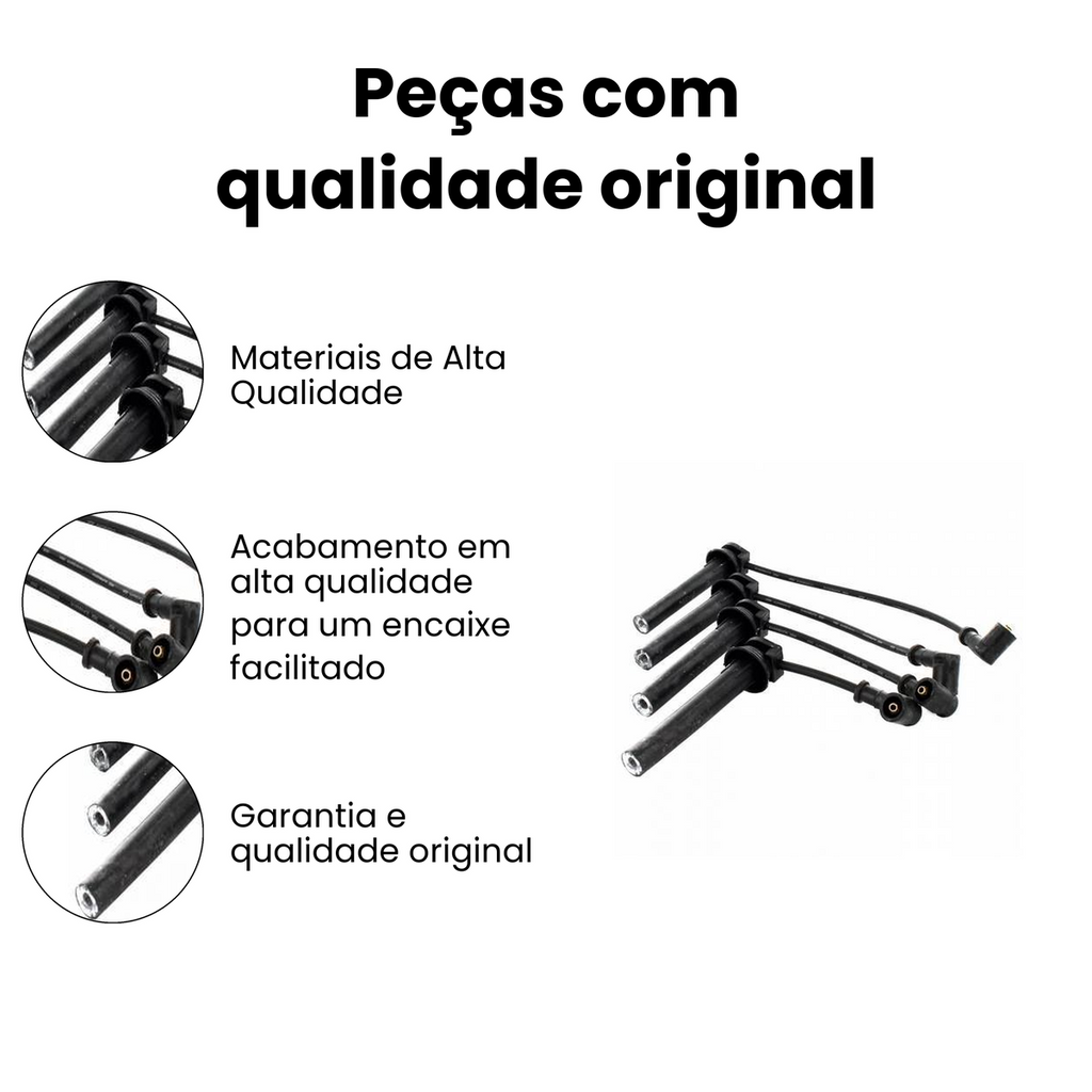 Cabo Vela Ignição Fiat Punto 1.6 1.8 E-torq - Imagem 3