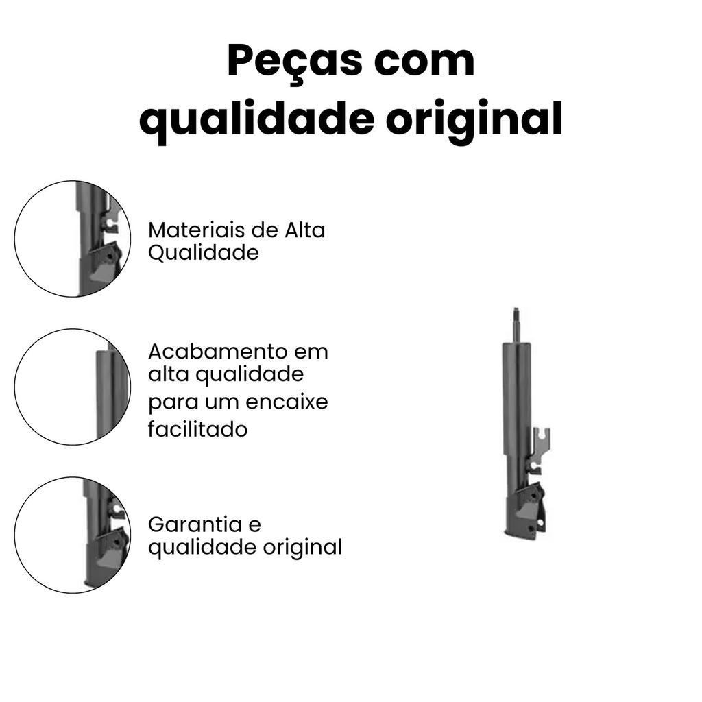 Amortecedor de Suspensão Traseiro Direito e Esquerdo UNO - Imagem 3
