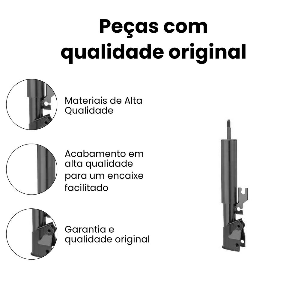 Amortecedor Suspensao Traseiro Direito Esquerdo Fiat Uno - Imagem 3