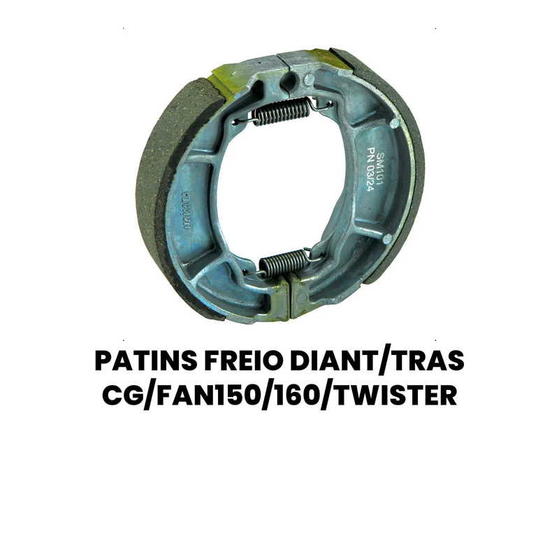 Patins de Freio Diant Tras p Honda CG Fan 150 160 Twister Ti - Imagem 2