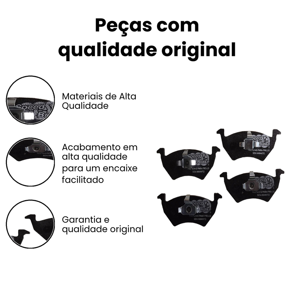 Pastilha de Freio Dianteiro Gol - SPEED BRAKE - Imagem 3