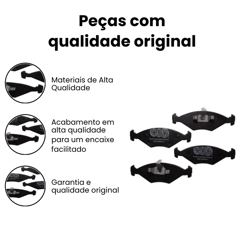 Pastilha Freio Fiat Fiorino 1.0, 1.3, 1.4 - Imagem 4