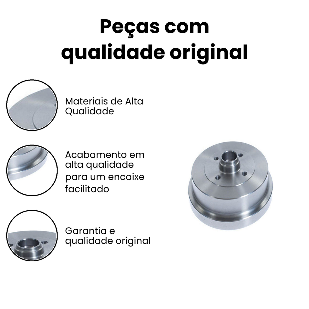 Tambor de Freio Traseiro Gol Santana - T31A PRIMAPARTS - Imagem 3