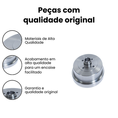 Tambor de Freio Traseiro Gol Santana - T31A PRIMAPARTS - Imagem 3