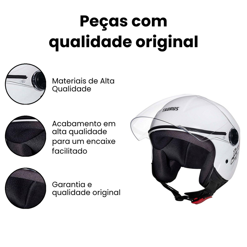 Capacete Joy23 Open Face Branco Tam. 58 - Imagem 3
