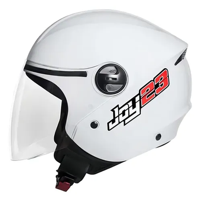Capacete Joy23 Open Face Branco Tamanho 60 Motos 1960-2025 - Imagem 4