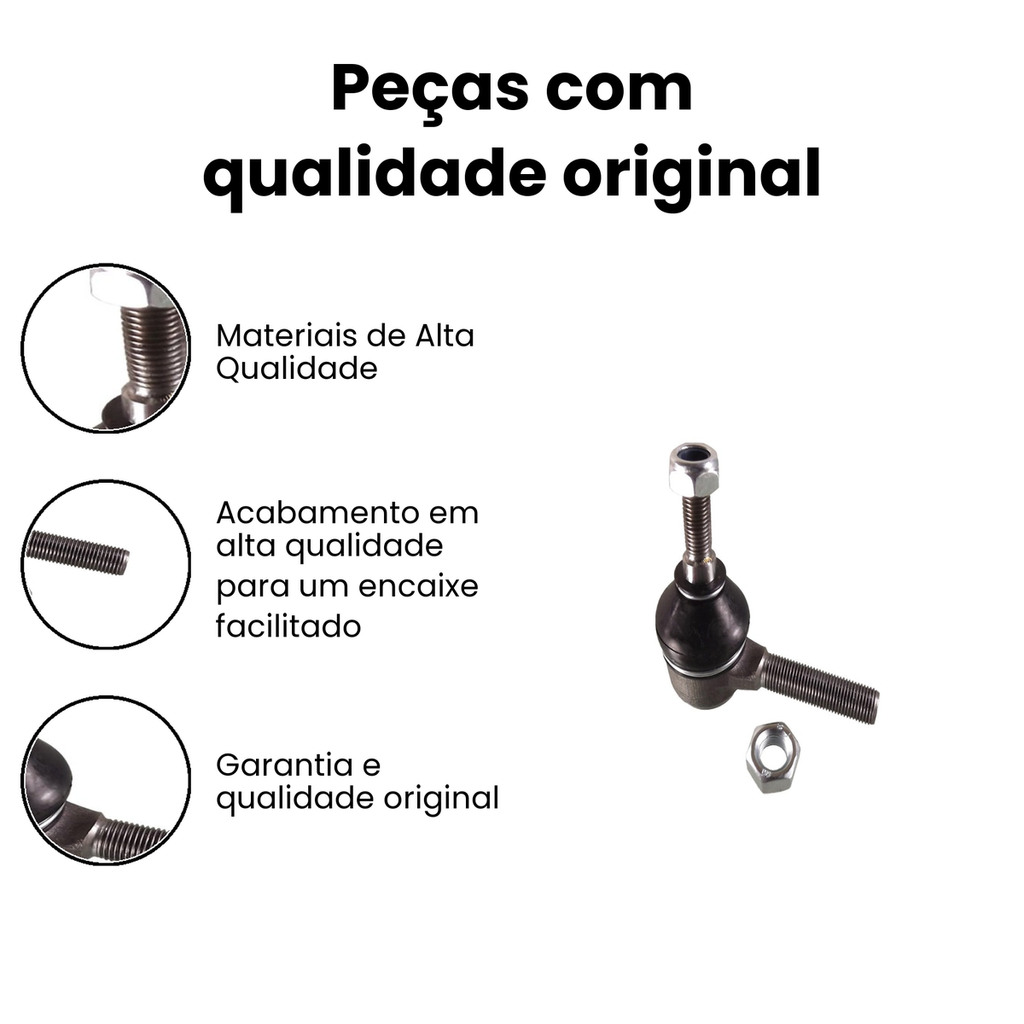 Terminal Direção Dianteiro Kwid Direito/Esquerdo - Perfect - Imagem 3