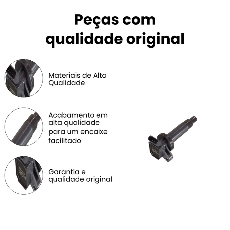 Bobina Ignição Toyota Corolla 1.8 16v 2002-2010 Fielder 1.8 - Imagem 3