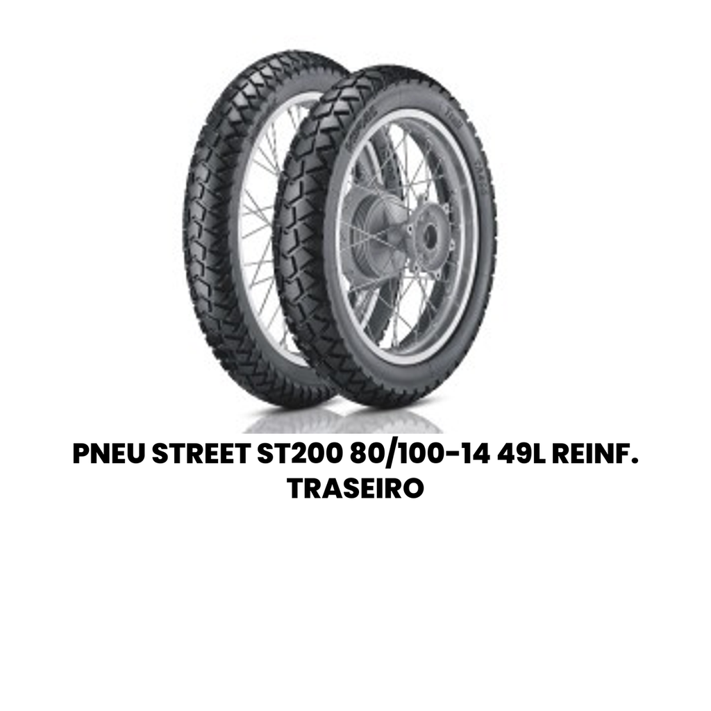 Pneu Street ST200 80/100-14 49L Reforçado Traseiro - Imagem 2