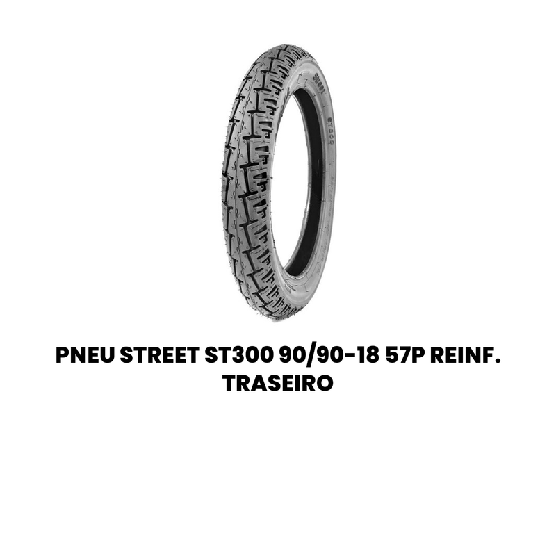 Pneu Street ST300 90 90-18 57P Reforçado Traseiro Universal - Imagem 2