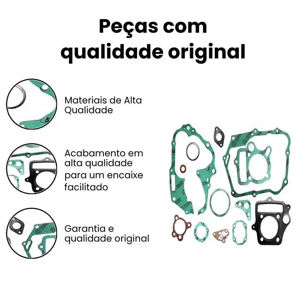 Jogo Junta Honda Pop 110i/Biz 110i C/ Oring - Vedamotors - Imagem 3