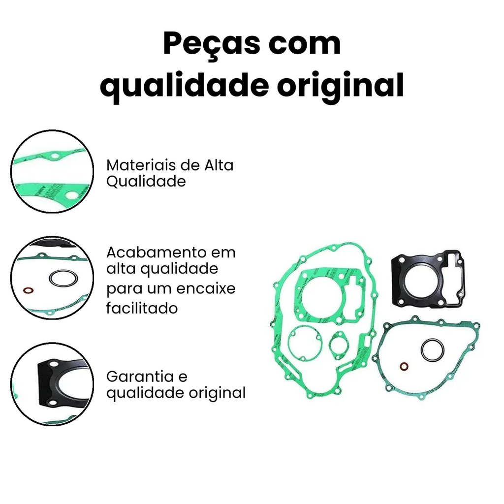 Jogo Juntas Honda CG 150 Titan/Fan/Bros - Vedamotors - Imagem 3