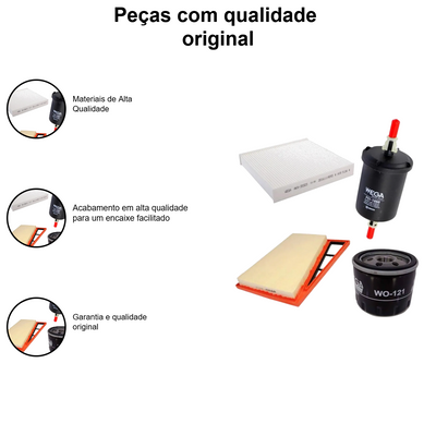Kit Filtro Fiat Argo Cronos Mobi Pulse Strada Uno 1.0 1.3 - Imagem 4