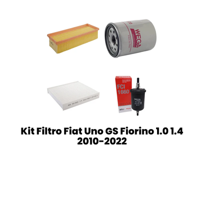 Kit Filtro Fiat Uno GS Fiorino 1.0 1.4 2010-2022 - Imagem 3