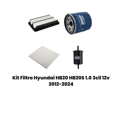 Kit Filtro Hyundai HB20 HB20S 1.0 3cil 12v 2012-2024 - Imagem 3