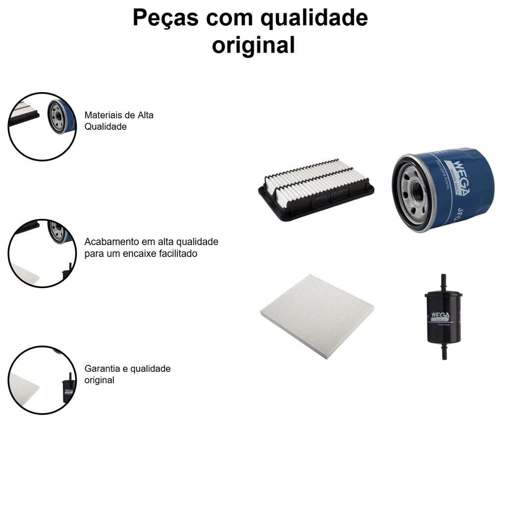 Kit Filtro Hyundai HB20 HB20S 1.0 3cil 12v 2012-2024 - Imagem 4