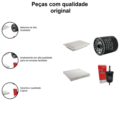 Kit Filtro Toyota Corolla 1.6 1.8 16V 08-15 - Imagem 4
