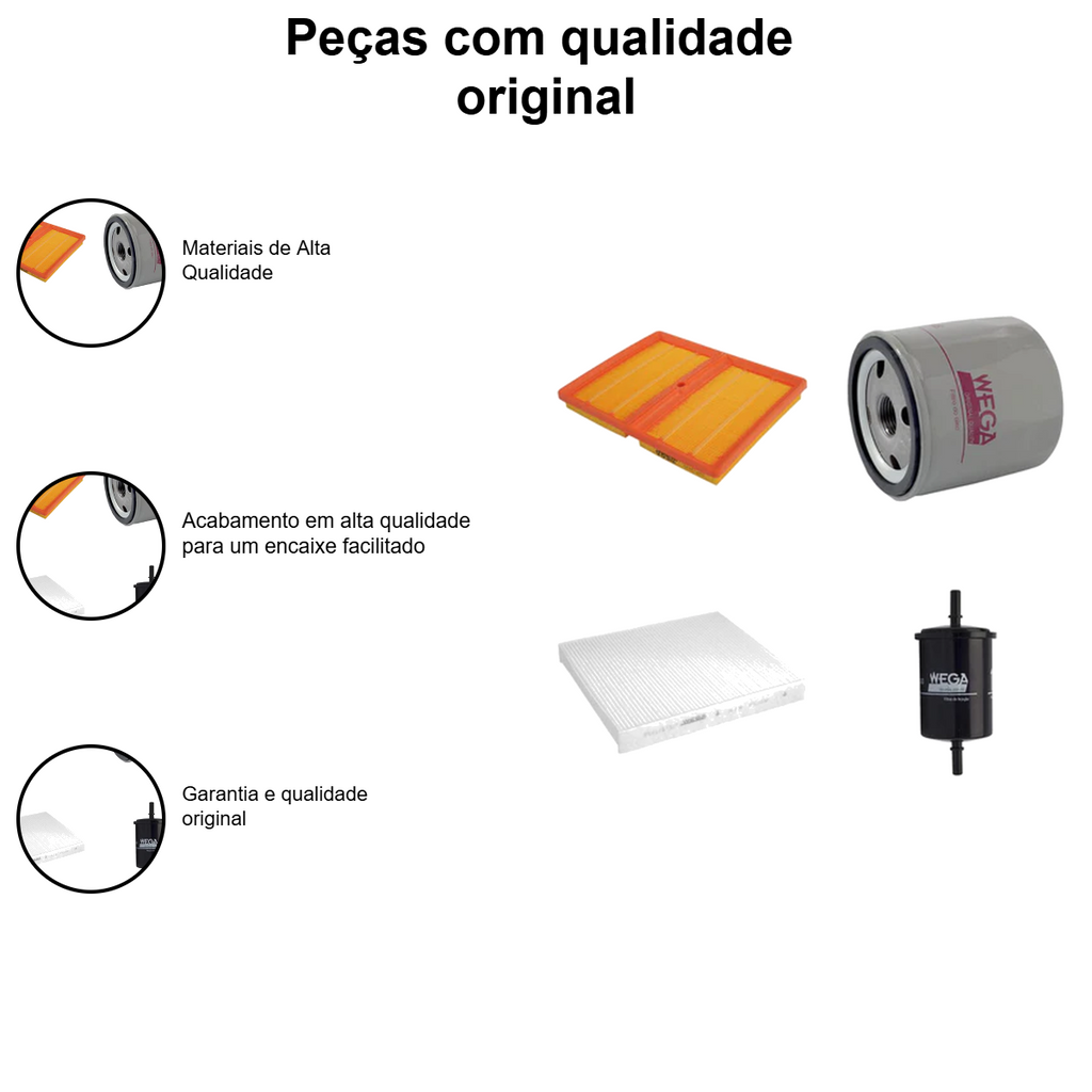 Kit Filtro VW Polo Virtus Nivus T-Cross 1.0 200TSI - Imagem 4