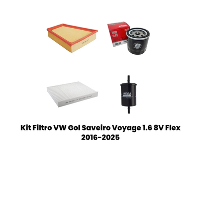 Kit Filtro VW Gol Saveiro Voyage 1.6 8V Flex 2016-2025 - Imagem 3