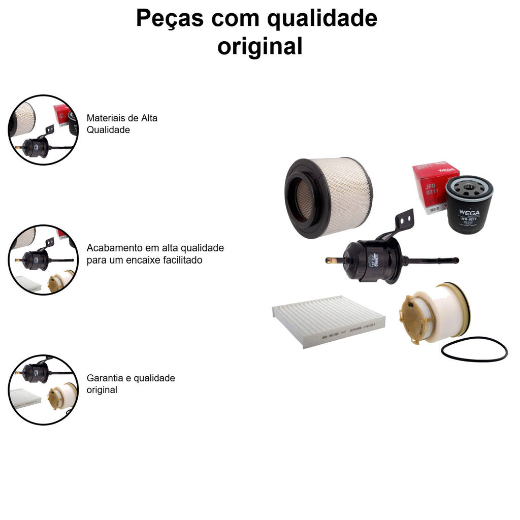 Kit Filtro Toyota Hilux SW4 2.5 3.0 Diesel 12-15 - Imagem 4
