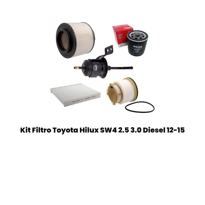 Kit Filtro Toyota Hilux SW4 2.5 3.0 Diesel 12-15 - Imagem 3